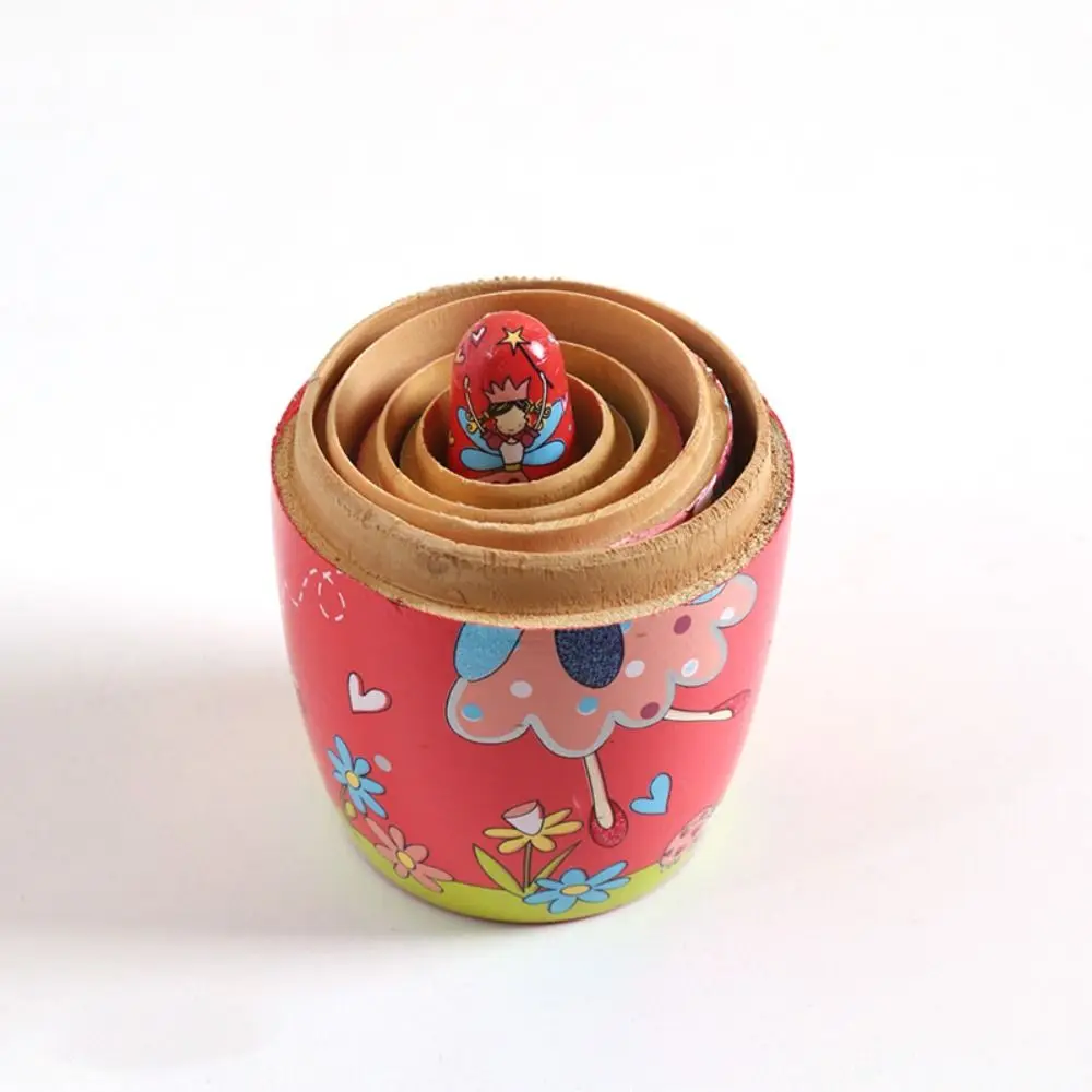 

Слон, 5 шт./компл., матрешка с животными, гладкая ремесленная русская кукла для девочек, деревянная безопасная кукла-гнездочка для щенков, рождественские