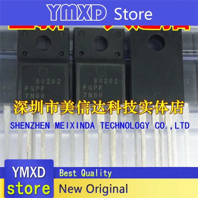 10 шт./лот, новая оригинальная полевая трубка FQPF7N80 7A800V 7N80 TO-220F, в наличии