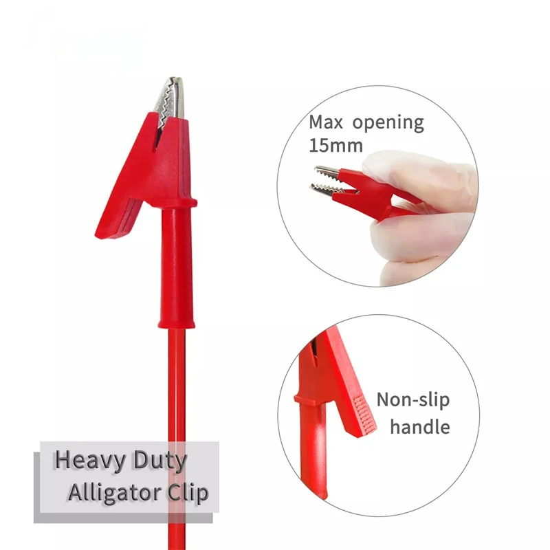 2 шт./5 шт., 4 мм штекер типа «банан» к зажиму «крокодил», комплект тестовых проводов, мультиметр с зажимом «крокодил», провод 1 м, 1000 В/15 А, P1037