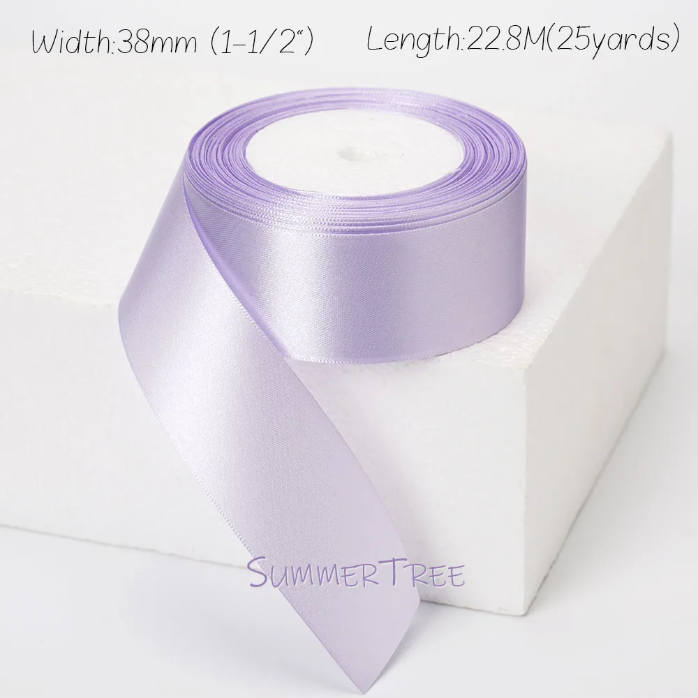 Lila Satinband 25 Yards 22,8 Meter 6 mm 10 mm 15 mm 25 mm 38 mm 50 mm Hellviolett für handgefertigte DIY-Geschenkverpackung Halloween-Dekoration – Detail 12