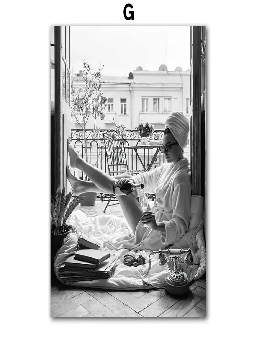 أفق باريس وأنيق في نيويورك مع طباعة فنية من قماش دوبيرمان - ديكور حائط أحادي اللون لغرفة المعيشة