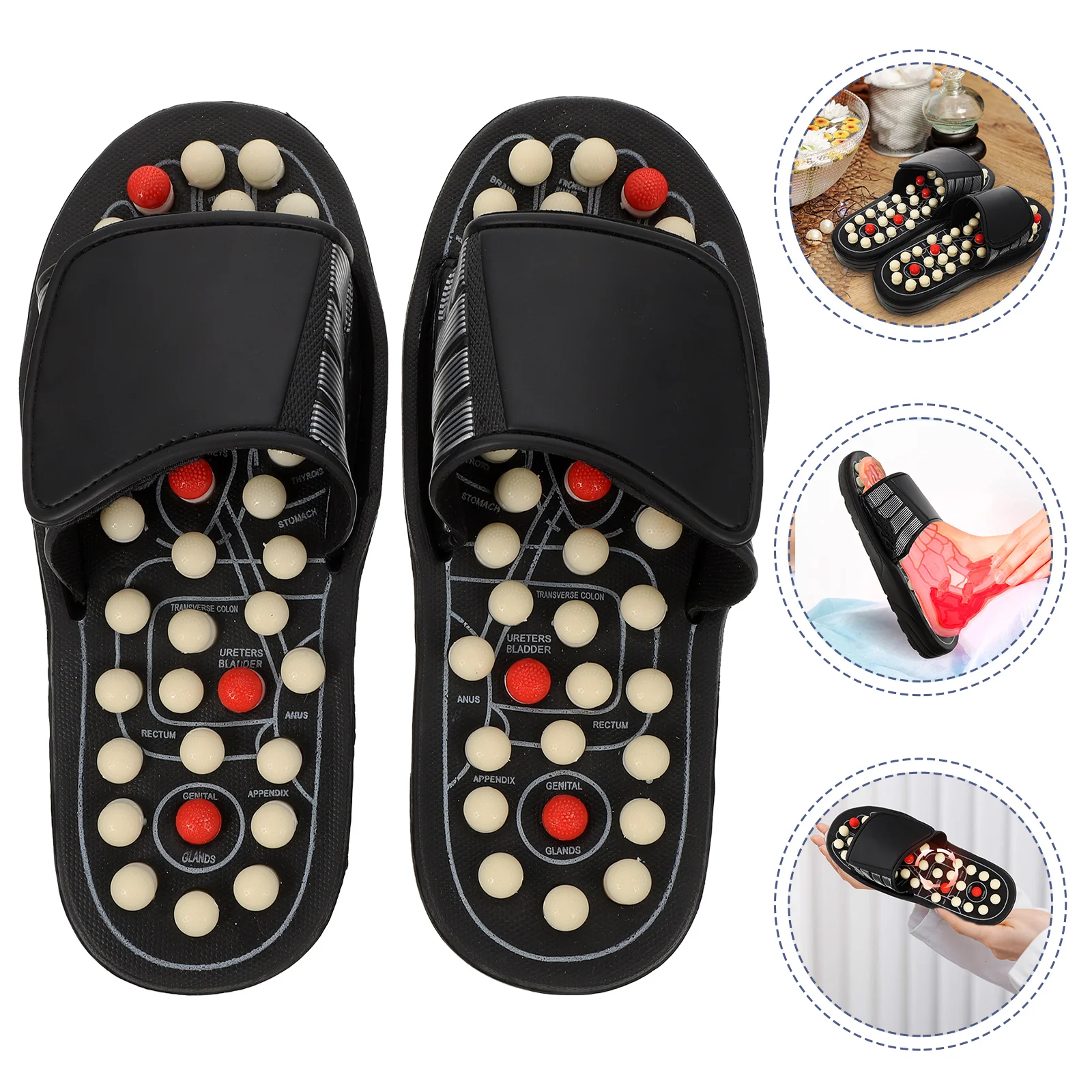 

Unisex Massage Sandals Acupoint Therapy Slippers Acupressure Foot Sole Massagers