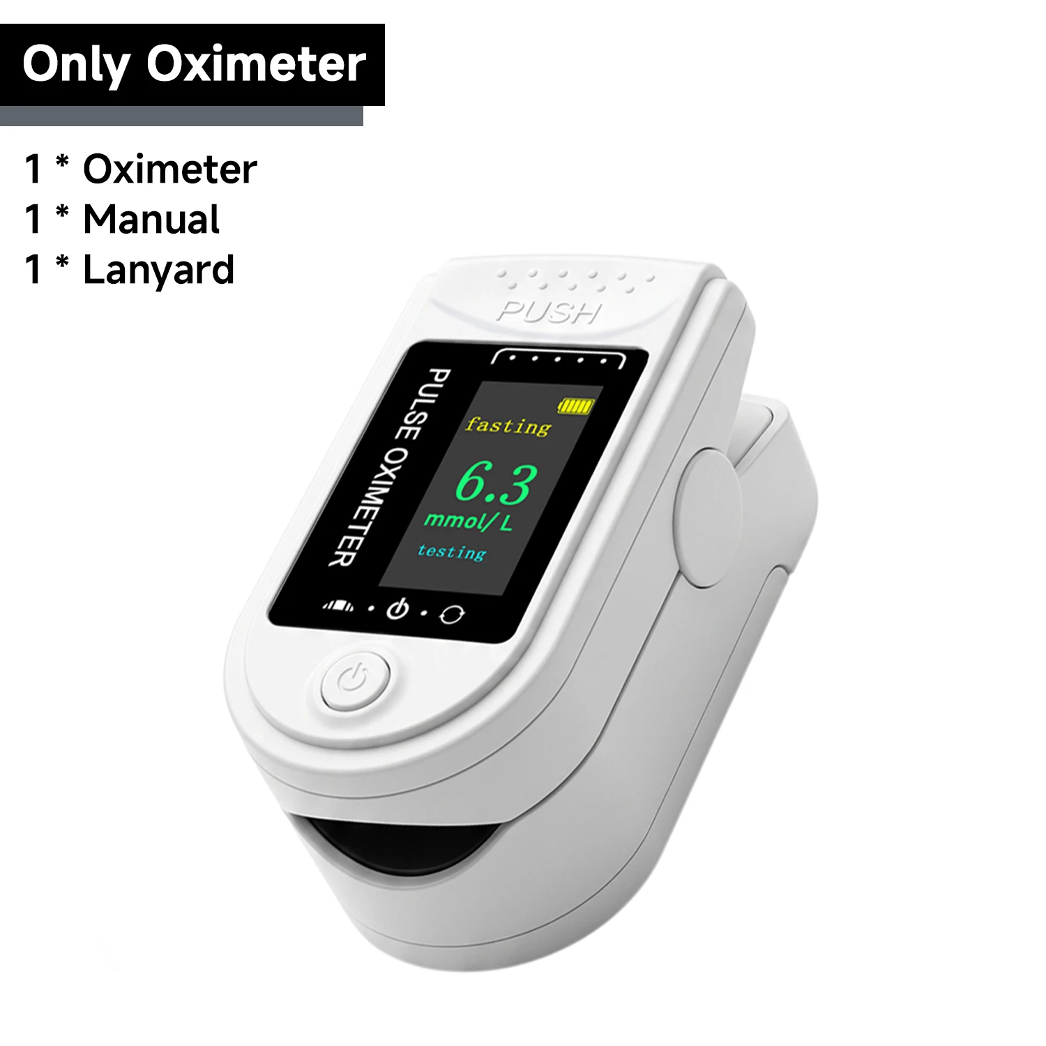 2-in-1 Niet-Invasieve Glucometer Pulsoximeter Draagbaar voor Thuisgebruik Zonder Prikken Bloedglucosemeter Vingertop SpO2 Hartslag Oxymetrie
