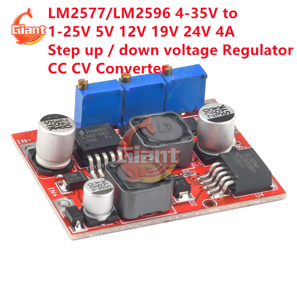 LM2577/ LM2596 Solar Energy Automatic DC Buck Step Down Boost Step Up Power Supply Module Current Voltage Regulator Converter