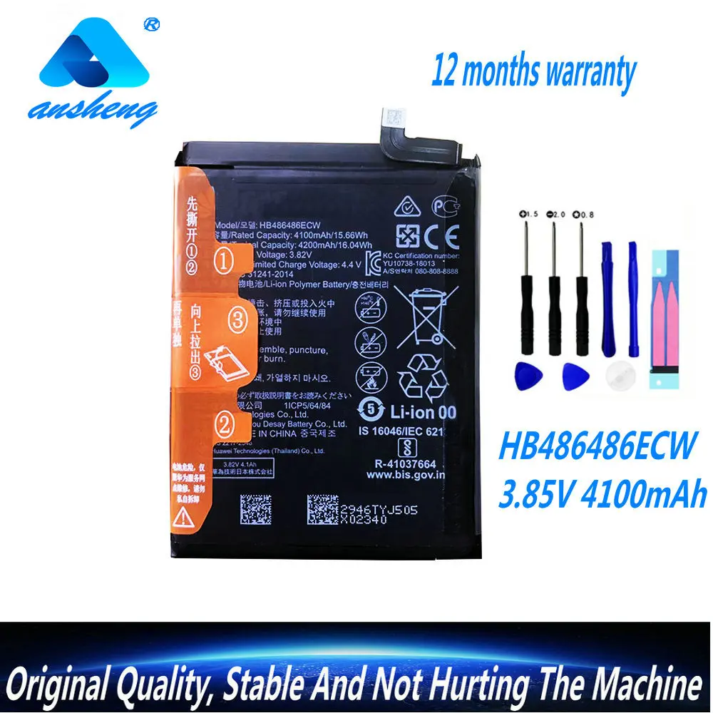 New Original 3.85V 4200mAh HB486486ECW Battery For Huawei P30 Pro / Mate 20 Pro Mobile Phone