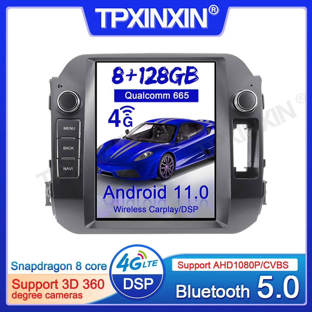 

Android 11.0 8+128GB Car GPS Navigation For Kia Sportage 2016 2017 2018 Radio Multimedia Video Player Tape Recorder Qualcomm 665