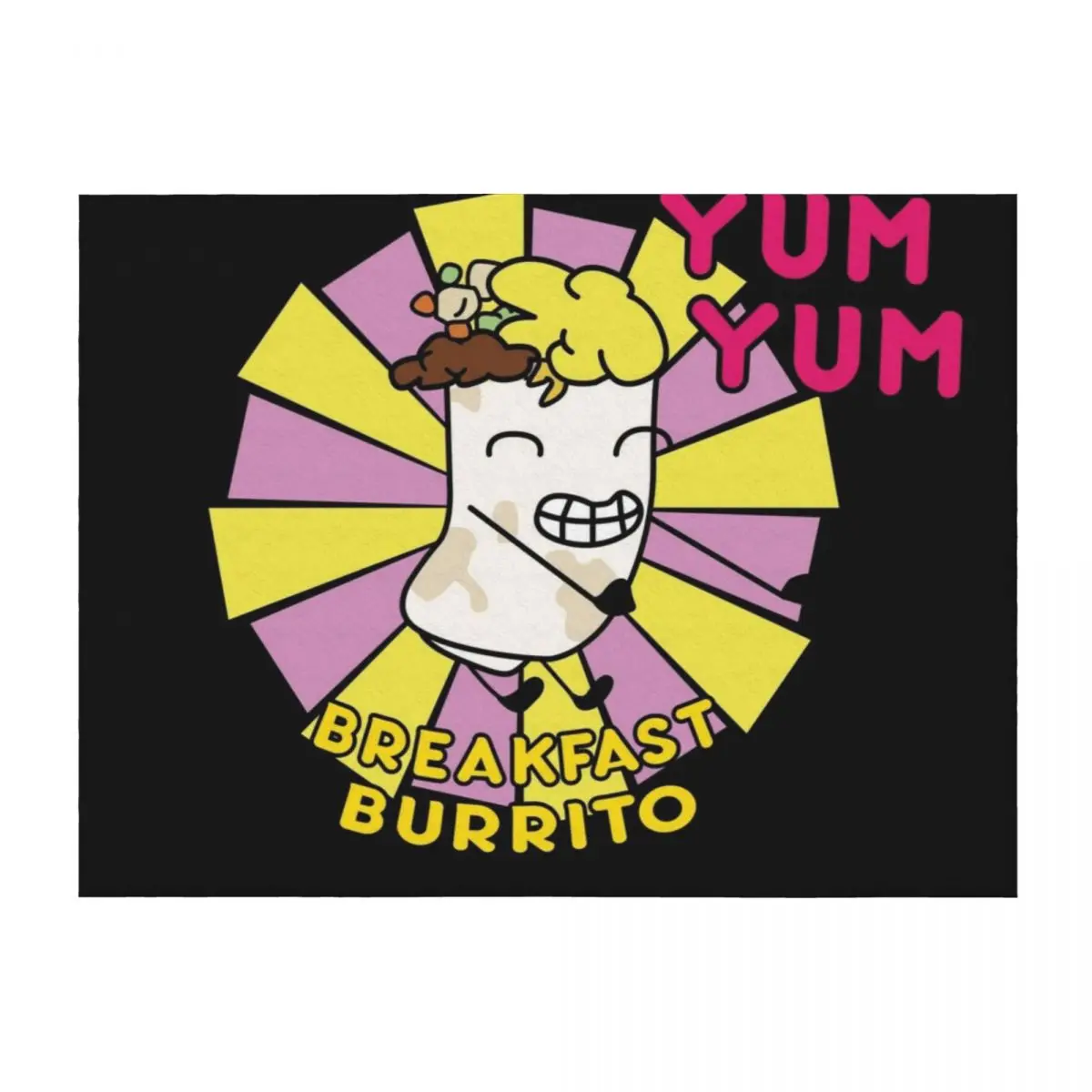 

Breakfast Burrito Throw Blanket Decorative Throw Decoratives Soft Plush Plaid manga Blankets