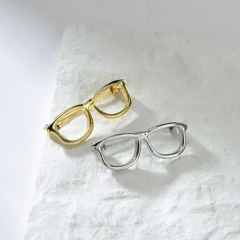 2pcs Japanese Version Cute Hollow Out GlassesBrooch Ins Trendy Personality Funny Pin Collar Pin High-end Suit Accessories Buckle
