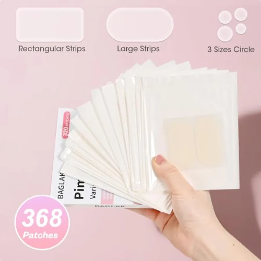 بقع البثور للوجه 320 التهم 5 أحجام بقع كبيرة عيوب الغروانية المائية التصحيح بقعة النقاط غطاء للجسم الذقن الخد Zits #6