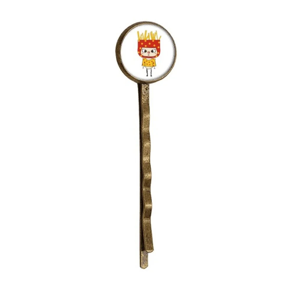 

Food Frenchfries Oil Yellow Snack Potato UU Retro Metal Hair Bobby Pin Headwear