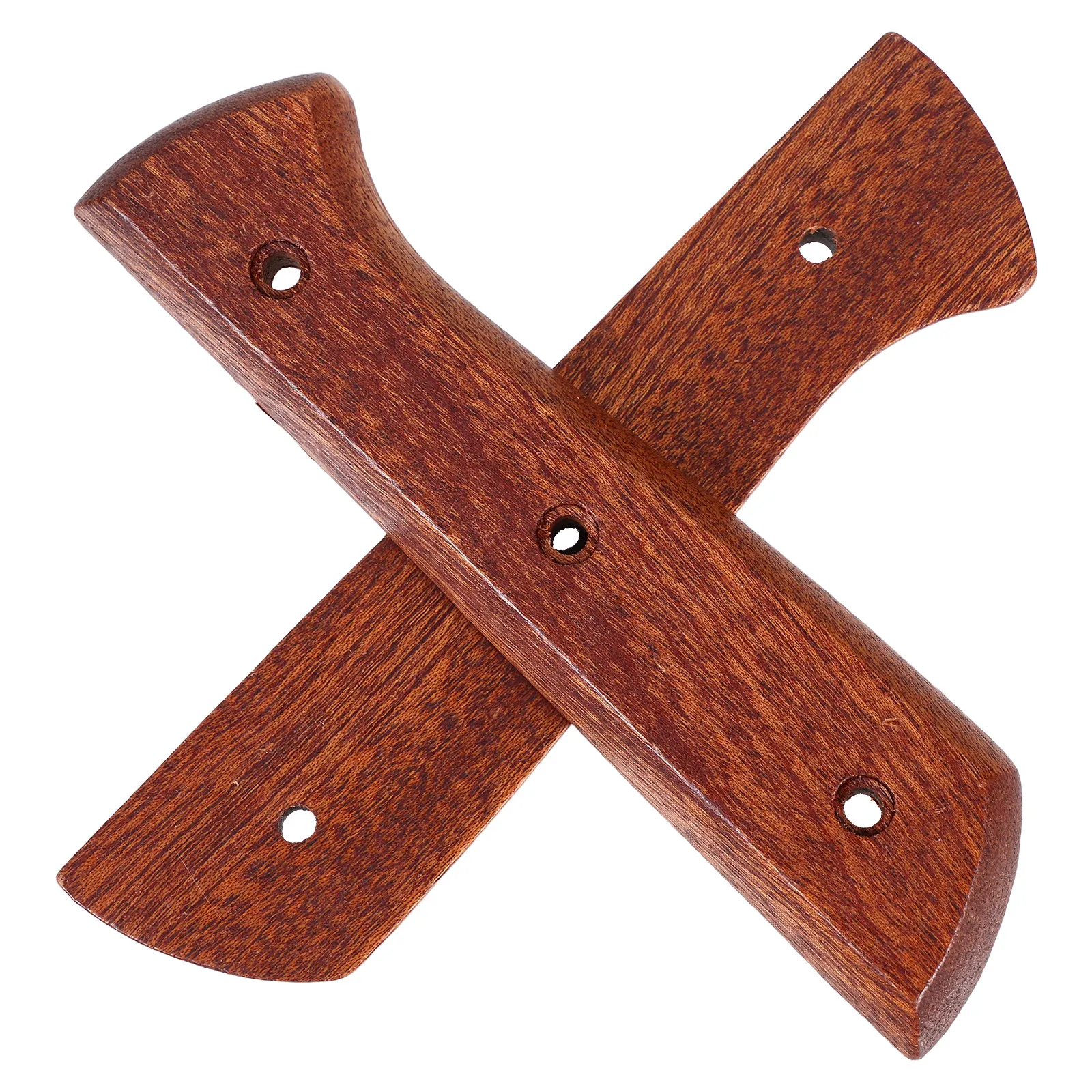 1Pair Wooden Knife Handle Replacement Anti-Skid Grip for Vegetable Cutter Chef Knife Handle Wood Comfortable Secure Hold