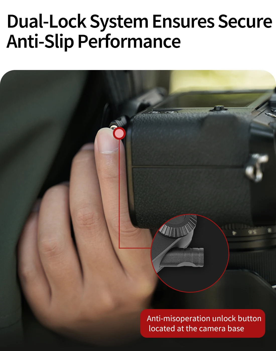 XILETU Cimapro Rucksack-Kamera-Clip, universelle Arca Swiss Schnellwechselplatte für DSLR, Sony, Nikon, Kamera, problemlos – Detail 7