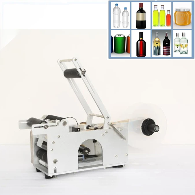 Semi Automatic Round Bottle Labeling Machine with printer X-90