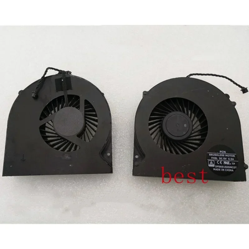 New Original Laptop CPU Cooling Fan For CLEVO 6-31-P870S-101 P870DM-G P775DM-G Fan FH6 L DFS651605MC0T