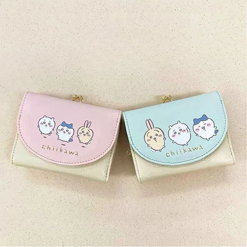 Chiikawa Wallet Usagi Cartoon Cute Character Short Buckle Change Card Bag Portable Wallet Student Girl Creative Birthday Gift