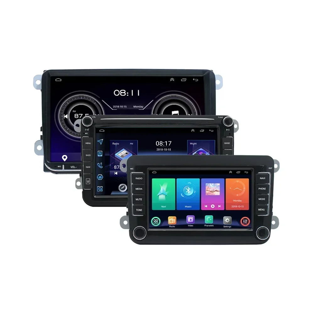 For Universal VW 9 Inch Diamond Touch Screen Android Car Stereo Multimedia Car Radio Support Split Screen Bt Fm Gps Dsp Carplay