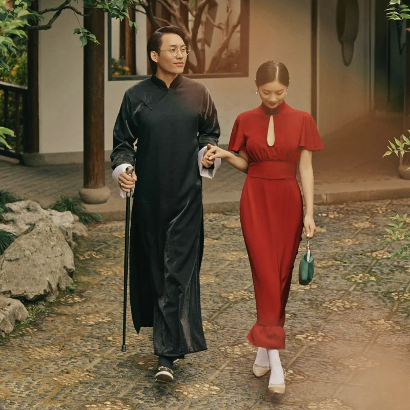 

Новое модное китайское традиционное ретро-платье в стиле Республики Китай для фотосессий и свадебных съемок