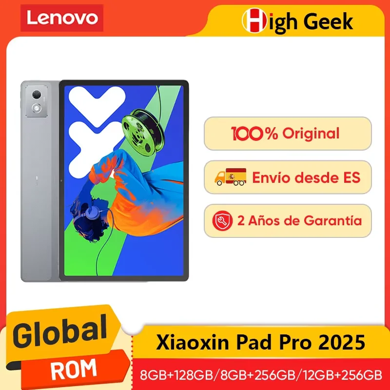 Global ROM Lenovo Xiaoxin Pad Pro 2025 Tablette Lenovo Xiaoxin Pad Pro 12,7 pouces �cran 144Hz MTK Dimensity 8300 Appareil photo arri�re 13MP Batterie 10200mAh Lenovo Idea Tab Pro