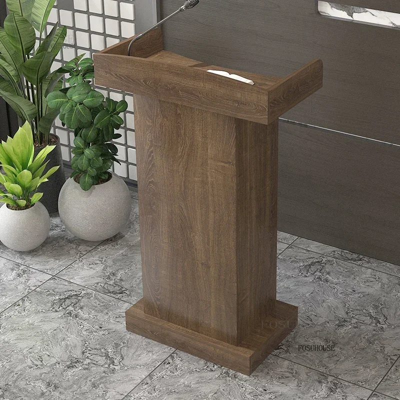 Simple Office Reception Desks Meeting Room Podium Stand Exhibition Hall Emcee's Desk Modern Hotel Church Lectern Storage Cabinet