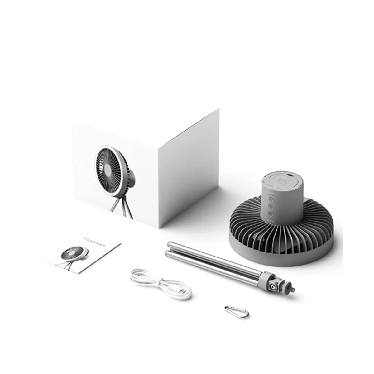 Outdoor Camping พัดลมโคมไฟ USB พัดลมตั้งพื้นขาตั้งกล้องพัดลมตั้งโต๊ะหอพัก MINI เต็นท์พัดลมเพดาน