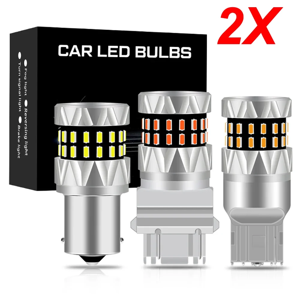 

2X High Quality 3157 P27/7W W21W 7440 7443 3156 BA15S P21W PY21W BAU15S P21/5W Front Rear DRL Brake Reverse Turn Signals Lamp