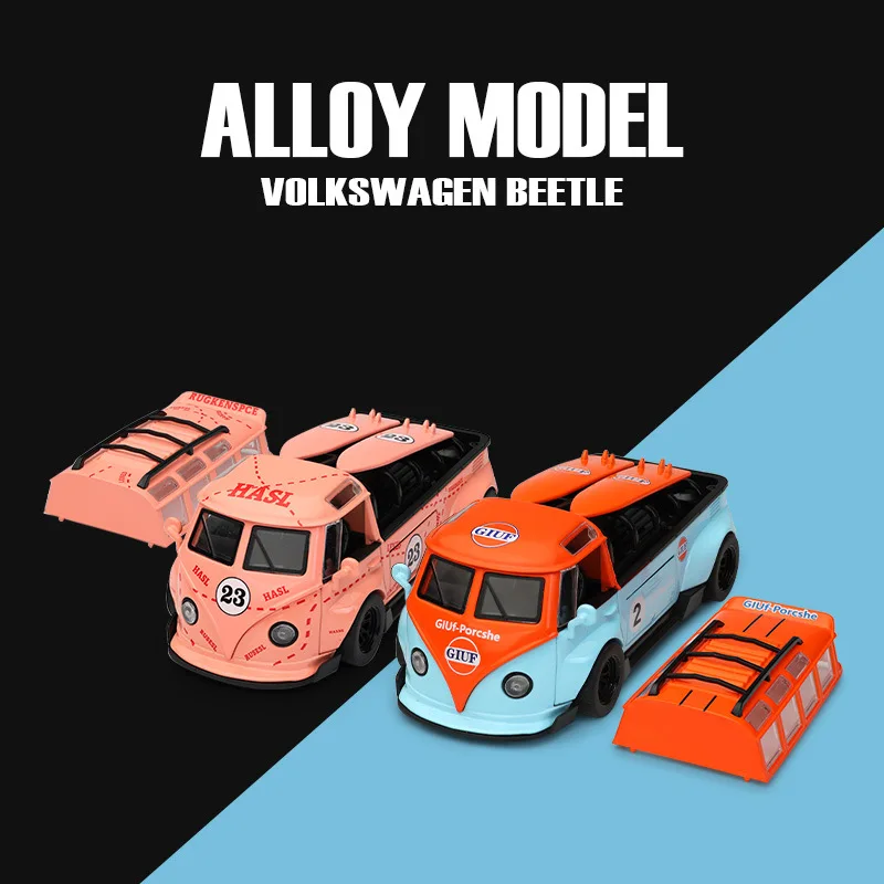 1:32 VOLKSWAGEN T1 Bus Legierung Diecast Skala Metall VW Sammlung Auto Modelle Fahrzeug Kind Spielzeug Auto Urlaub Geschenke Geschenk