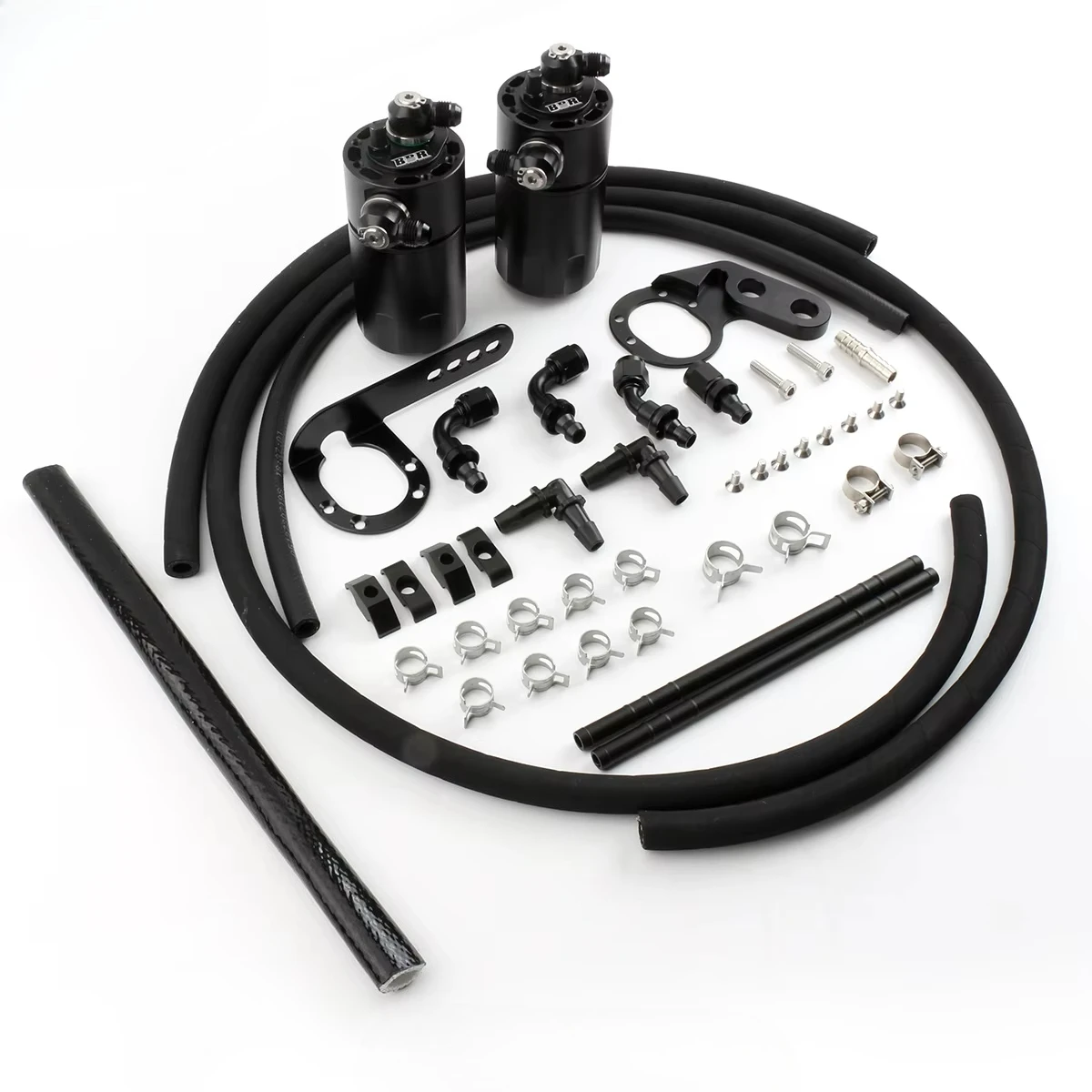 

Wholesale Oil Catch Can For Ho*nda Civic Type R FK8 FL5 2-Port Aluminum Reservoir New Fuel Tank Two Hole Breathable Kettle