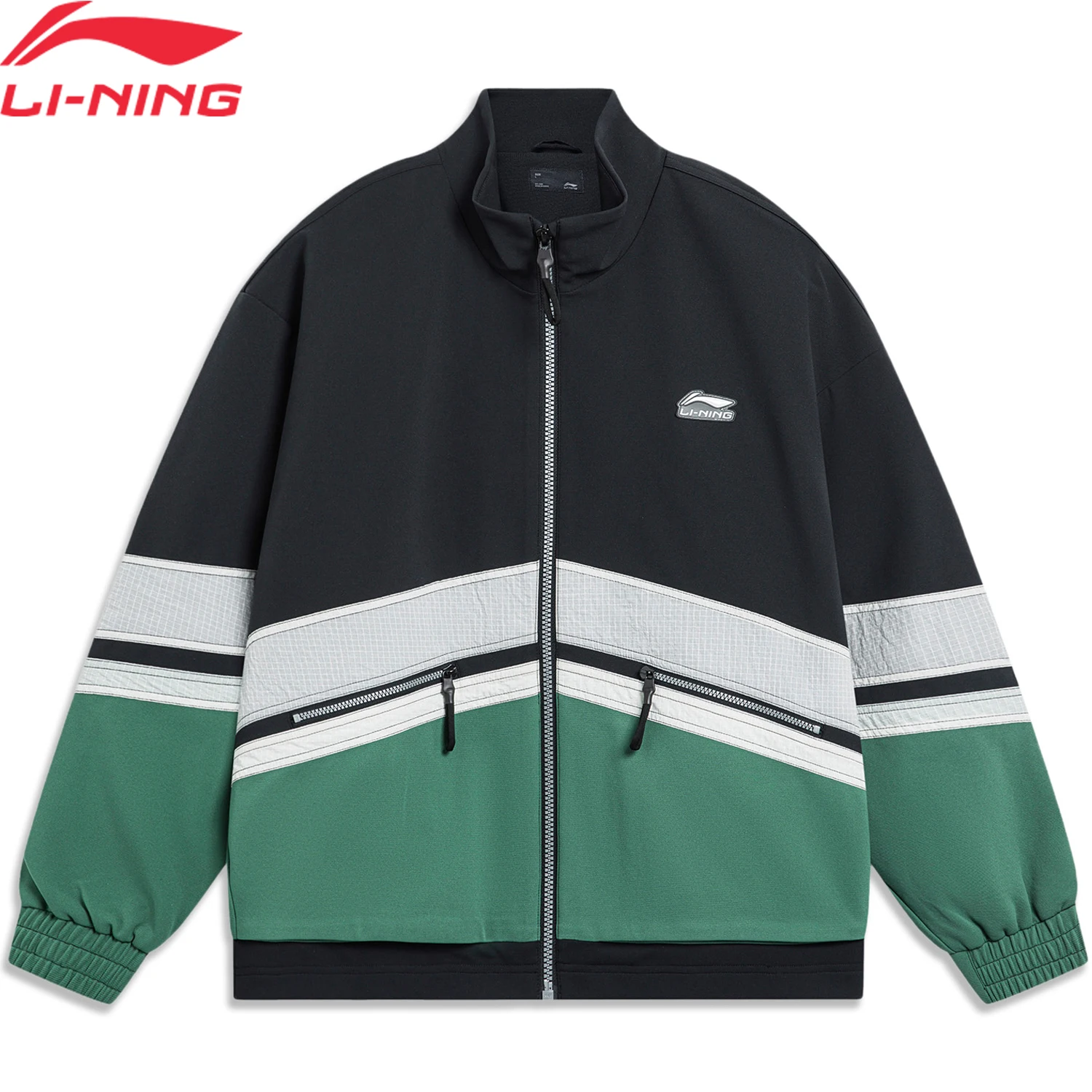 Li-Ning Men Sports Life Knit Jacket Loose Fit Windbreaker 100%Polyester Pockets Soft Comfortable LiNing Leisure Coat AJDT623