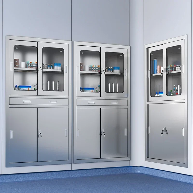 304 stainless steel inlaid instrument cabinet The wall of operating room beauty salon is embedded with narcotic drug cabinet.