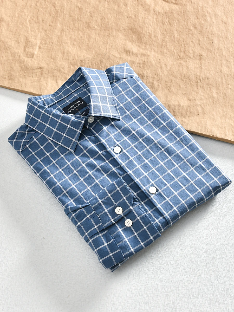 

Washed Cotton Long Sleeve Shirt South America Whole Single Color Woven Business Casual Men's Autumn Standard Fit Fashion Urba...