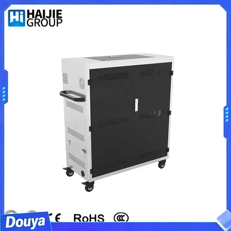 HAIJIE HJ-CM65 Electric Steel Multi-Device Charging Trolley for Chromebooks/iPads/Tablets School Training Teaching Charging