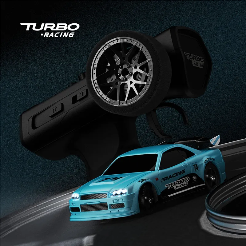 Turbo Racing Rc Remote Control Racing Car 1 76 Micro Professional Drift Model C74 Blue Extra Body Shell For Hobby Enthusiasts