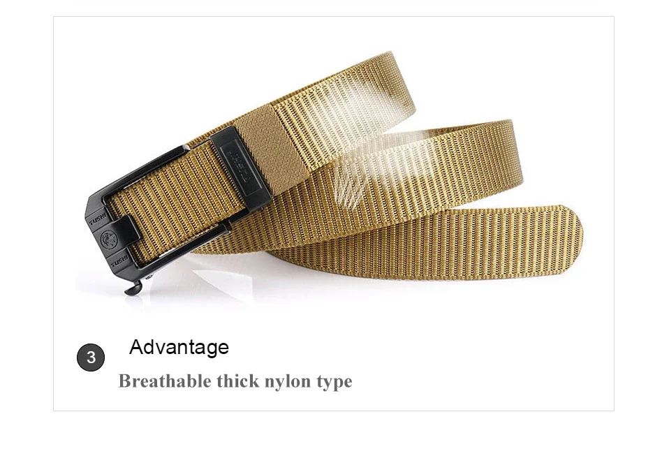 Luxury Metal Automatic Buckle Canvas Belts For Men Thick Tough Nylon Webbing Waistband Outdoor Jeans Pants Tactical Belt Hiking