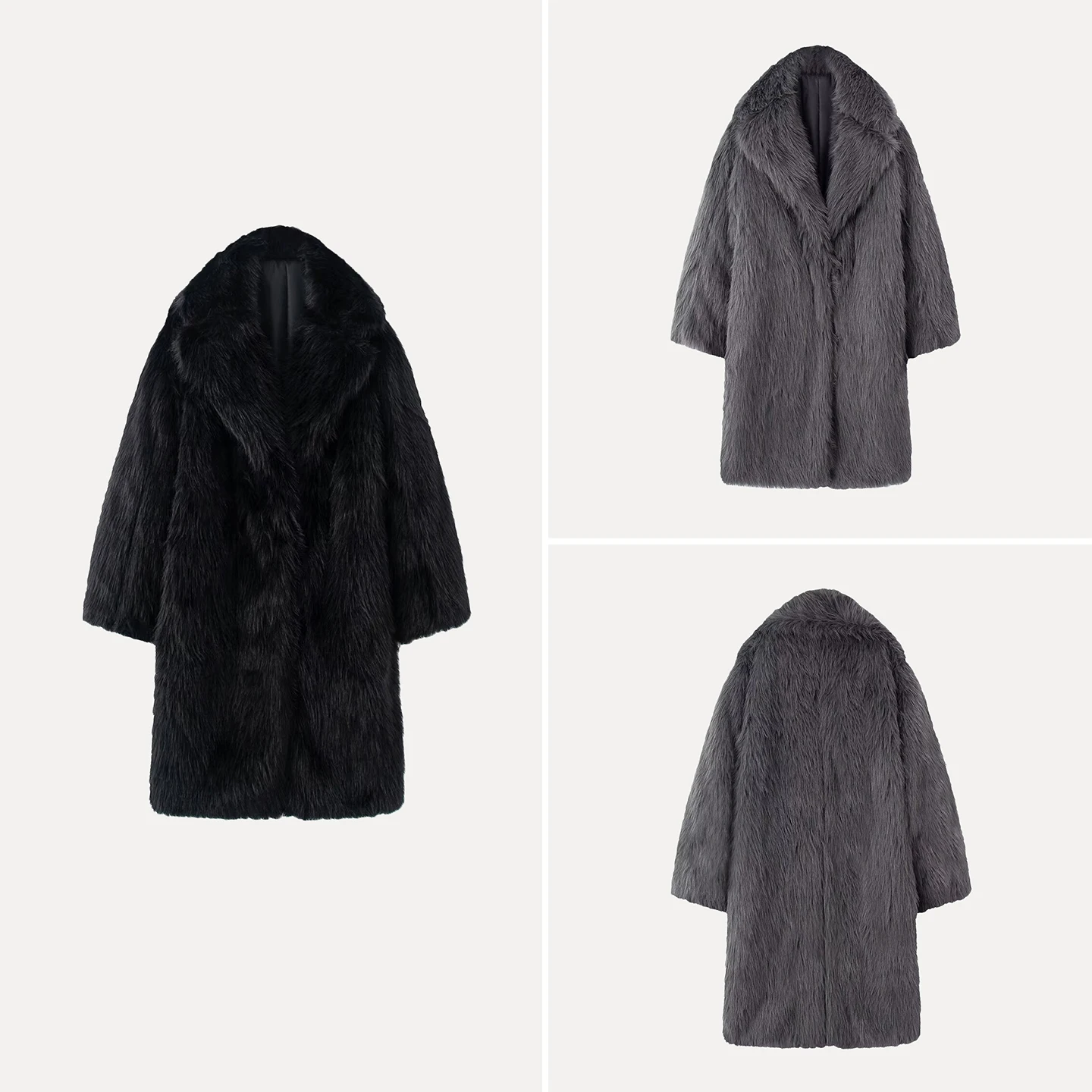 

Women's Faux Fur Vest 2025 Autumn New Sle Medium Length Commute Sle Long Sve Stand Version without Hat