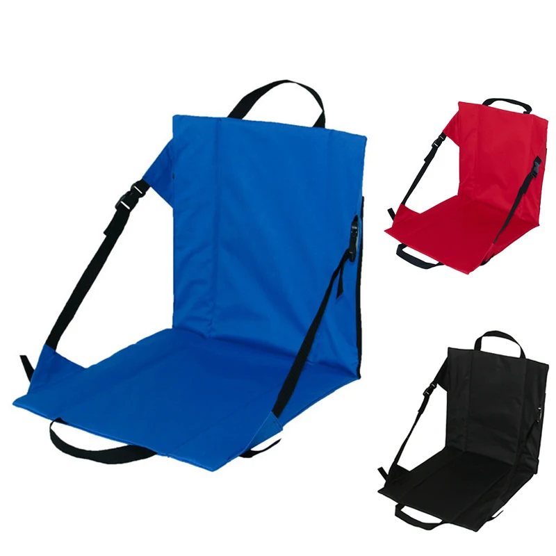 

Folding Cushion Back Support Beach Chair Stadium Seat for Picnic Accessories Outdoor Camping Portable Chair