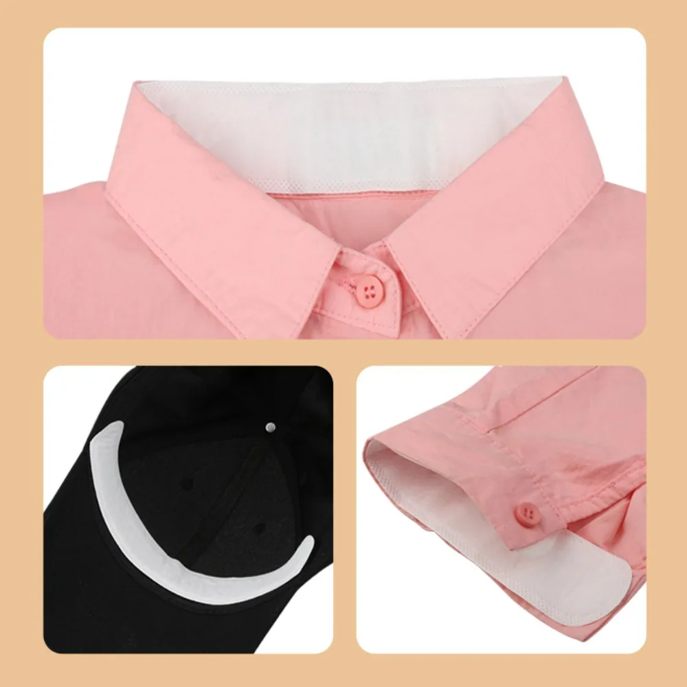 Protezioni per l'assorbimento del profumo t-shirt assorbente per il collo del sudore cuscinetti per il sudore collare antisudore Patch Collar adesivi per il sudore