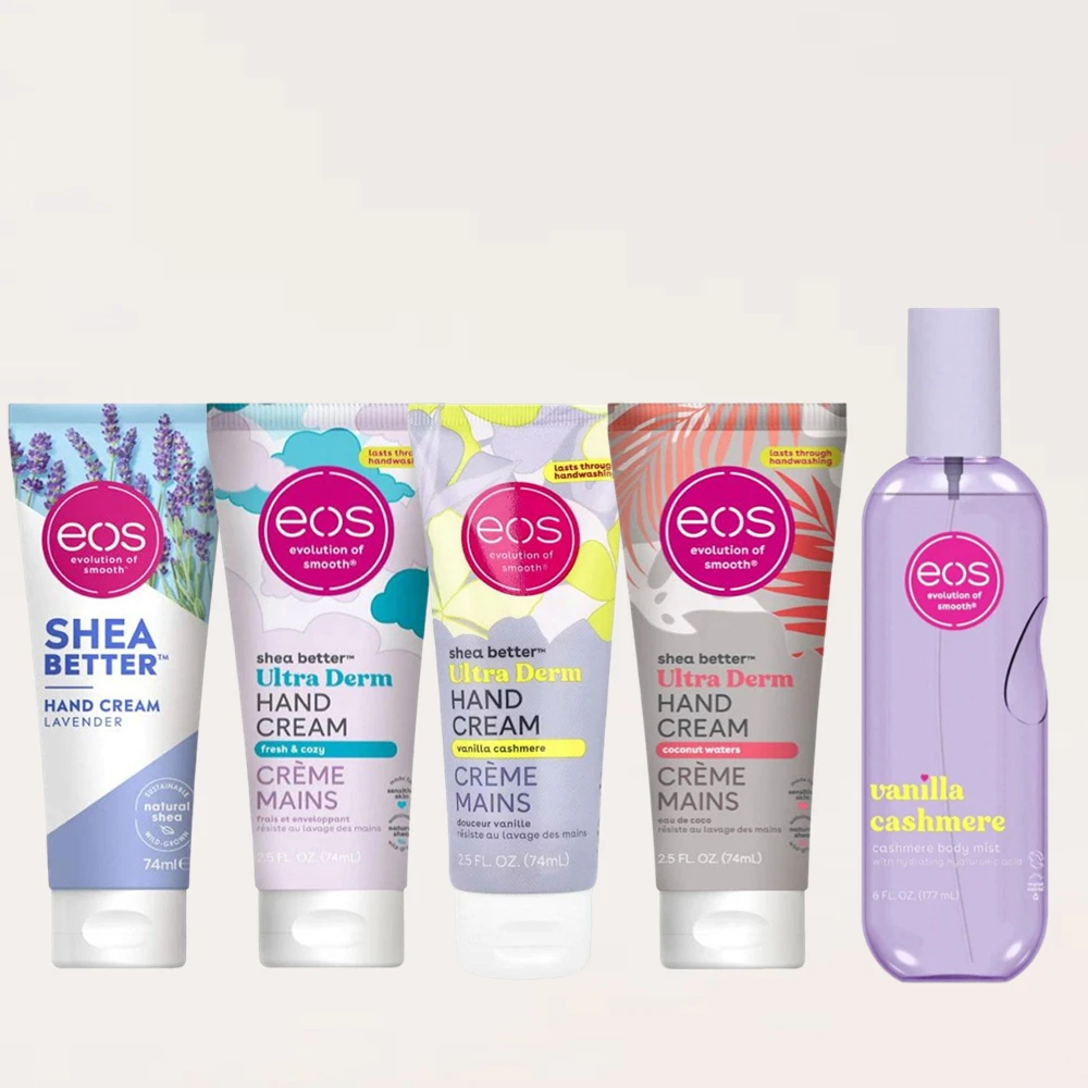 EOS Vanilla Cashmere Body Mist Shea Better 74ml Hand Cream Moisturizing Body Fragrance Refreshing Mist for Everyday Wear
