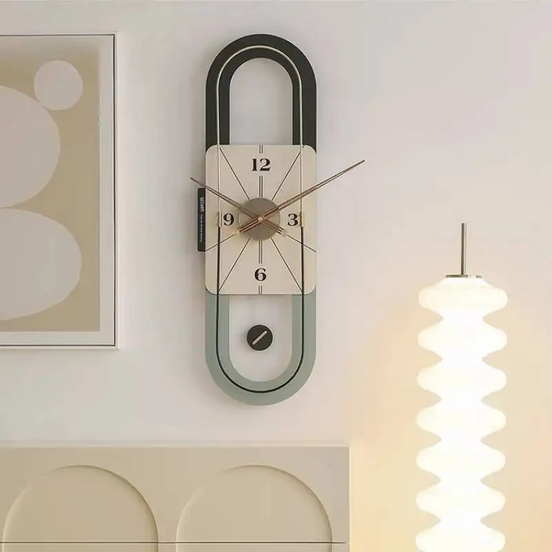 Luxury Wooden Frame Wall Clock Design Fashion Modern Aesthetic Bedroom Wall Clock Decoration Nordic Reloj De Pared Decor Items