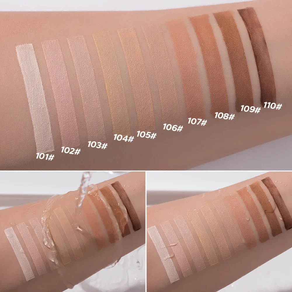Beauty Glazed Matte Liquid Foundation & Loose Powder Set Full Coverage  Long-Lasting Oil  Control Moisturizing Loose Powder