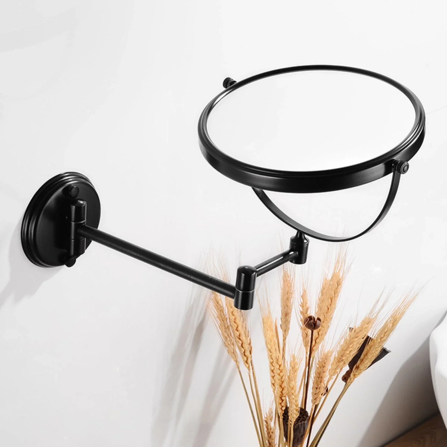 black-antique-makeup-mirror-brass-bathroom-mirrors-3-x-magnifying-mirror-folding-shave-8-dual-side-wall-hanger-round-mirror
