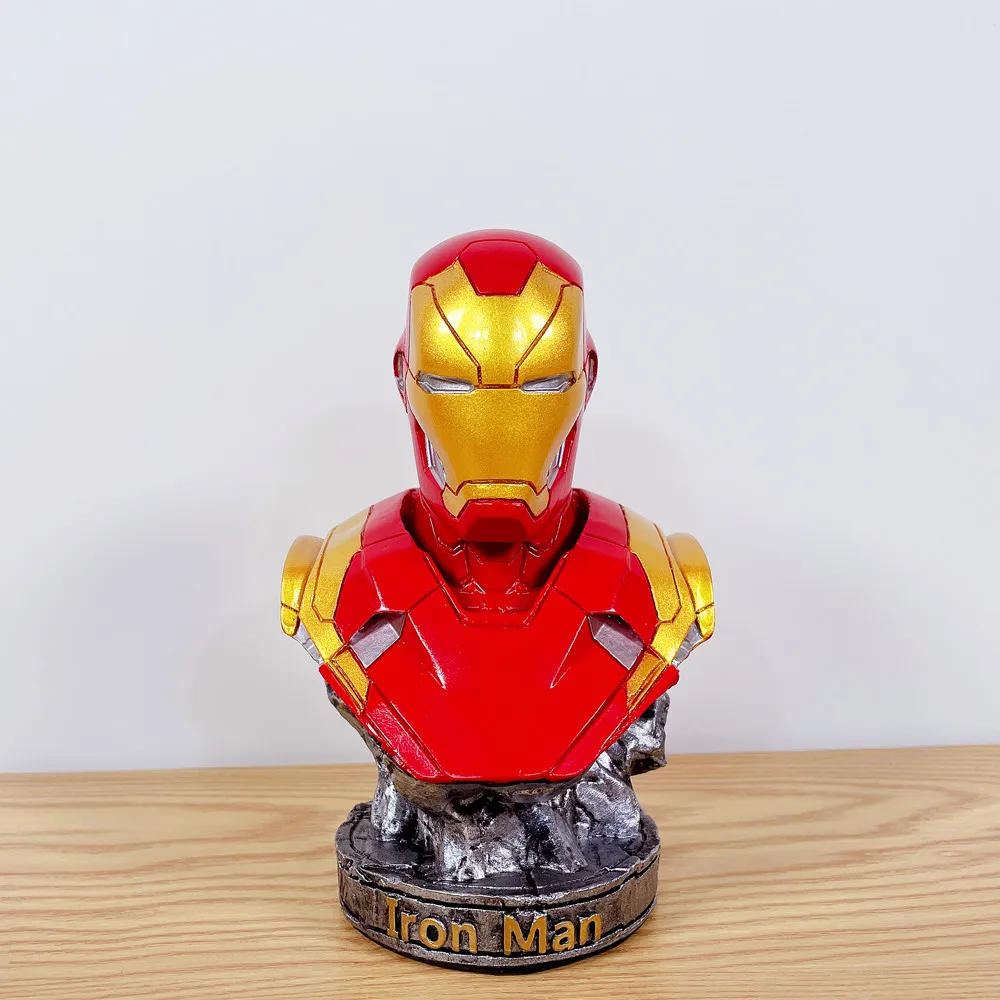 Superhero Black Panther Iron man MK42 Bust Action figure resin statue Collection model home Decoration Art Sculpture Crafts