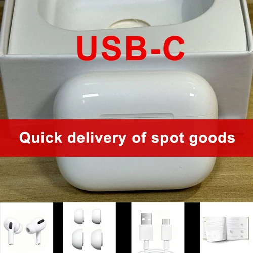 Imagen 1 del producto Auriculares inalámbricos con cancelación de ruido, cascos deportivos con sonido HIFI para ios-18 ANC Pro 2, auriculares inalámbricos con Bluetooth, Cable tipo USB-C