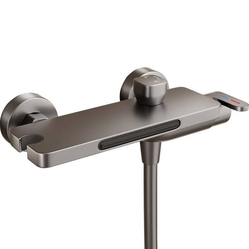 

Смеситель для ванны с функцией душа, для горячей и холодной воды, настенный, с изливом-водопадом, комплект для ванной комнаты