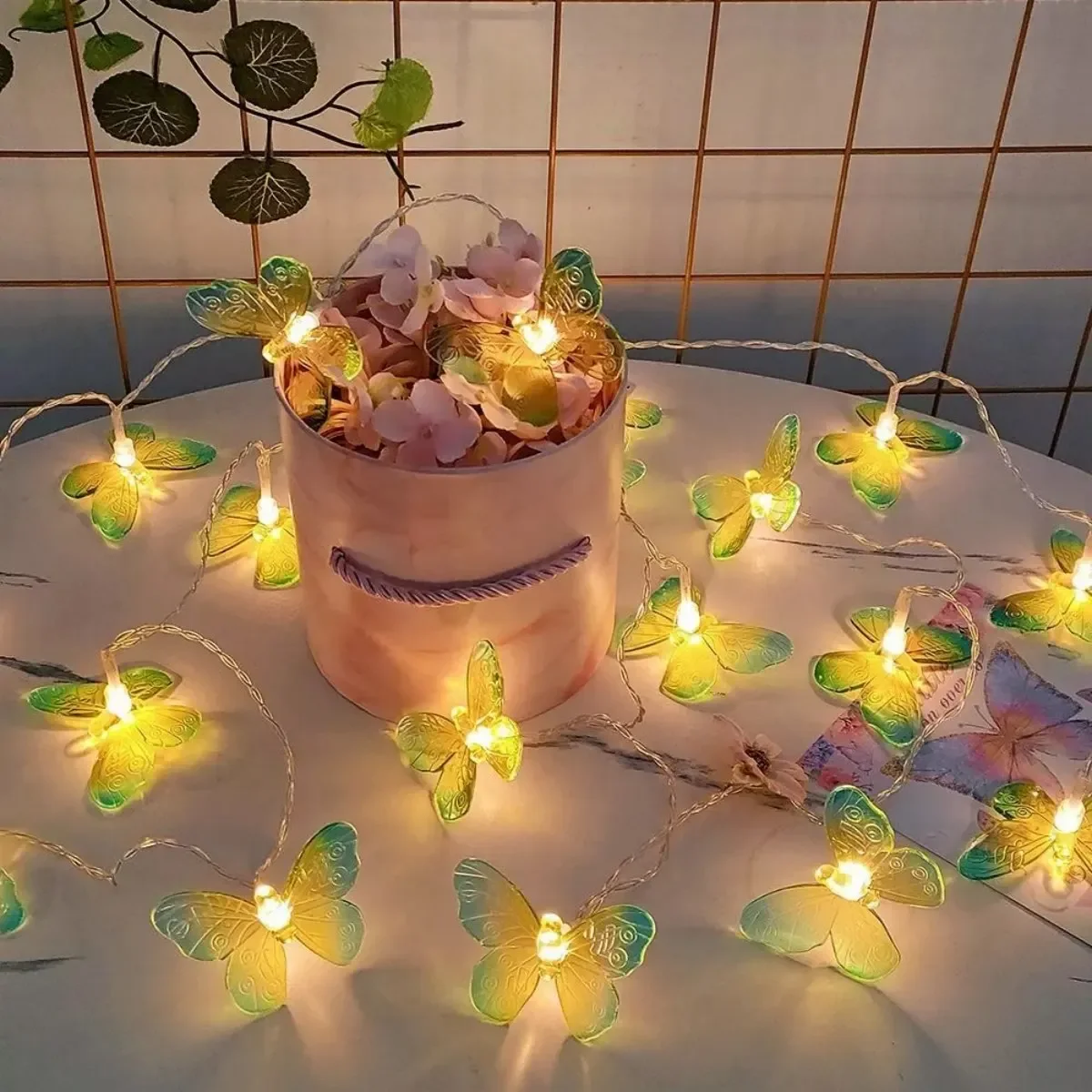 

Butterfly Fairy Lights Solar String LED Decor for Home Bedroom Indoor Outdoor Garden Wedding Party Summer Decoration Waterproof