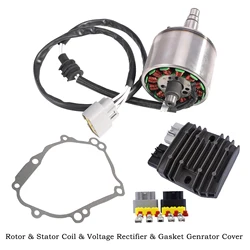 Rotor Stator Coil Voltage Rectifier Gasket Genrator Cover SET For YAMAHA Motorcycle FZ1-N FZ1-S FZ8-N FZ8-S YZF-R1 2SH-81450-00