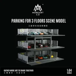 TimeMicro&MoreArt 1:64 Japanese three-storey parking building garage storage display scene - stock - fast delivery