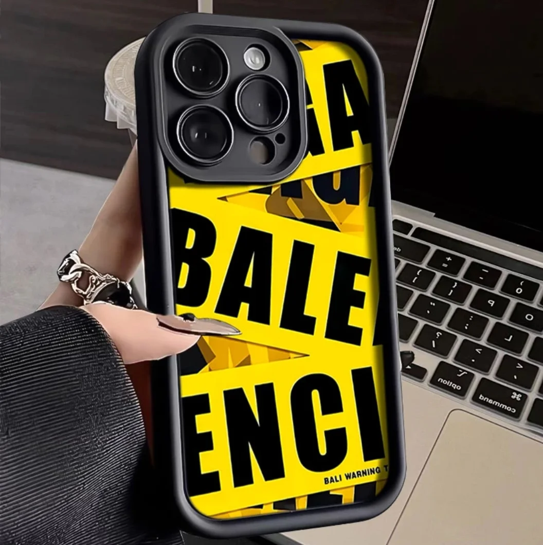 Suitable for iPhone 15 ProMax phone case, new iPhone 14 high-end 13 silicone anti drop 12 English tape 11 letters 8 plus creativ