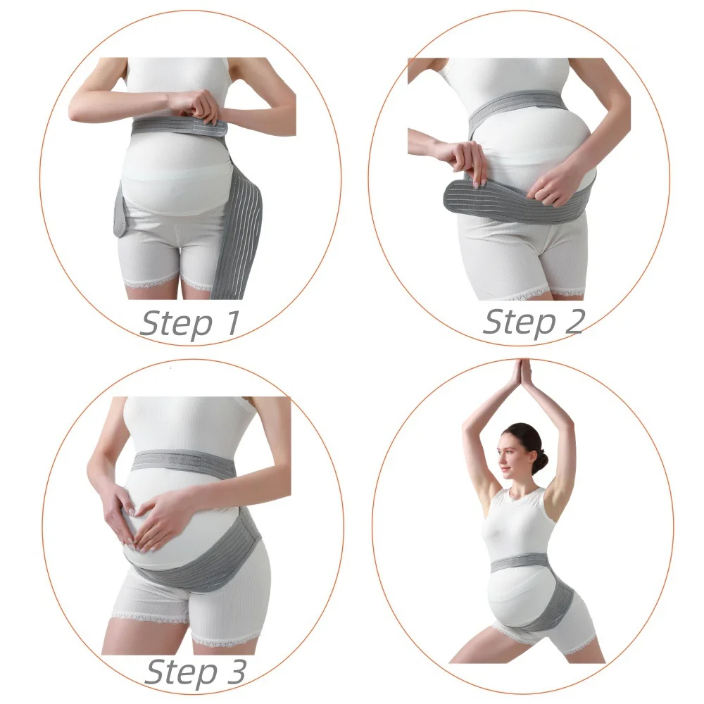 MuqiNush Pregnancy Support Belt Maternity Belly Band Adjustable Back Brace For Growing Belly Pain Relief During Pregnancy