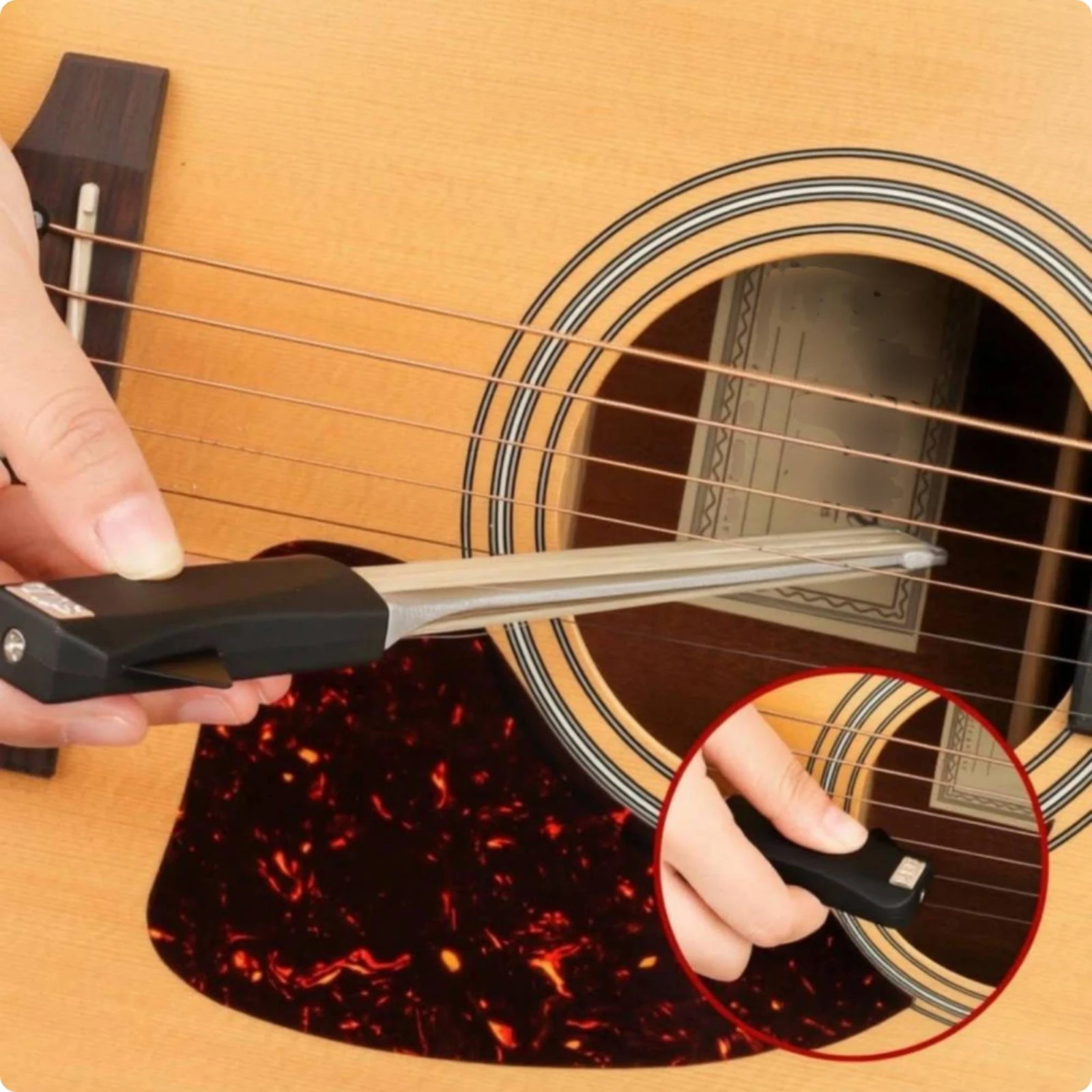 Acoustic Guitar Bow 2-in-1 Double-Sided Guitar Bow Music Accessory Long-Lasting Construction Lightweight
