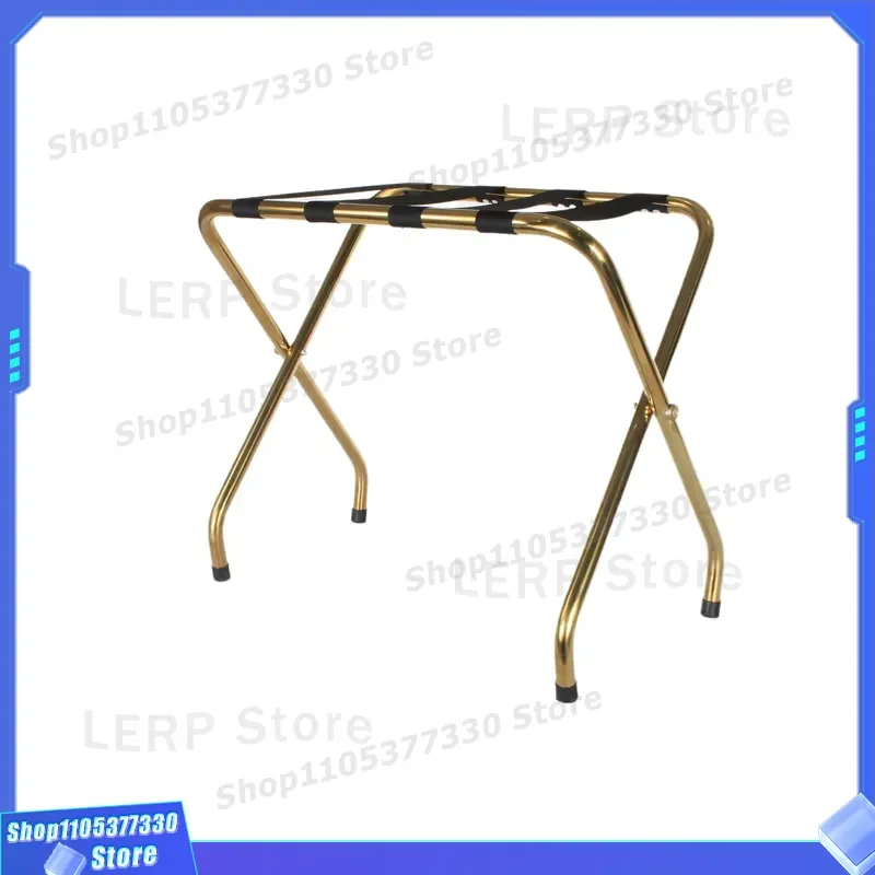 Foldable Hotel Luggage Rack for Bedroom Travel Suitcase Stand Metal Frame Portable Bag Holder Custom Design for Hospitality